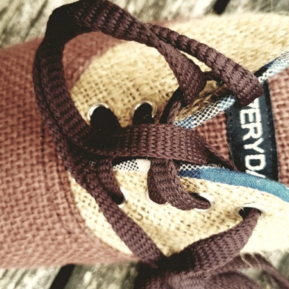 UNISEX Rare Burlap shoes 1980s - Picture 3 of 5